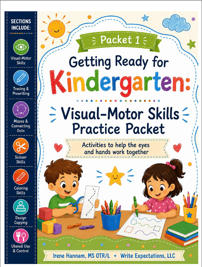 Kindergarten Readiness Visual-Motor Skills Practice Packet
