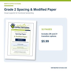 Grade 2 Spacing & Modified Handwriting Paper | Write Expectations