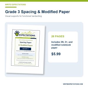 Grade 3 Spacing & Modified Handwriting Paper | Write Expectations