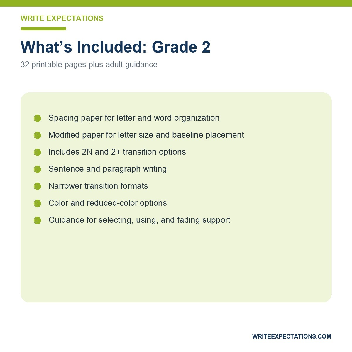 Grade 2 Spacing & Modified Handwriting Paper | Write Expectations - Image 4