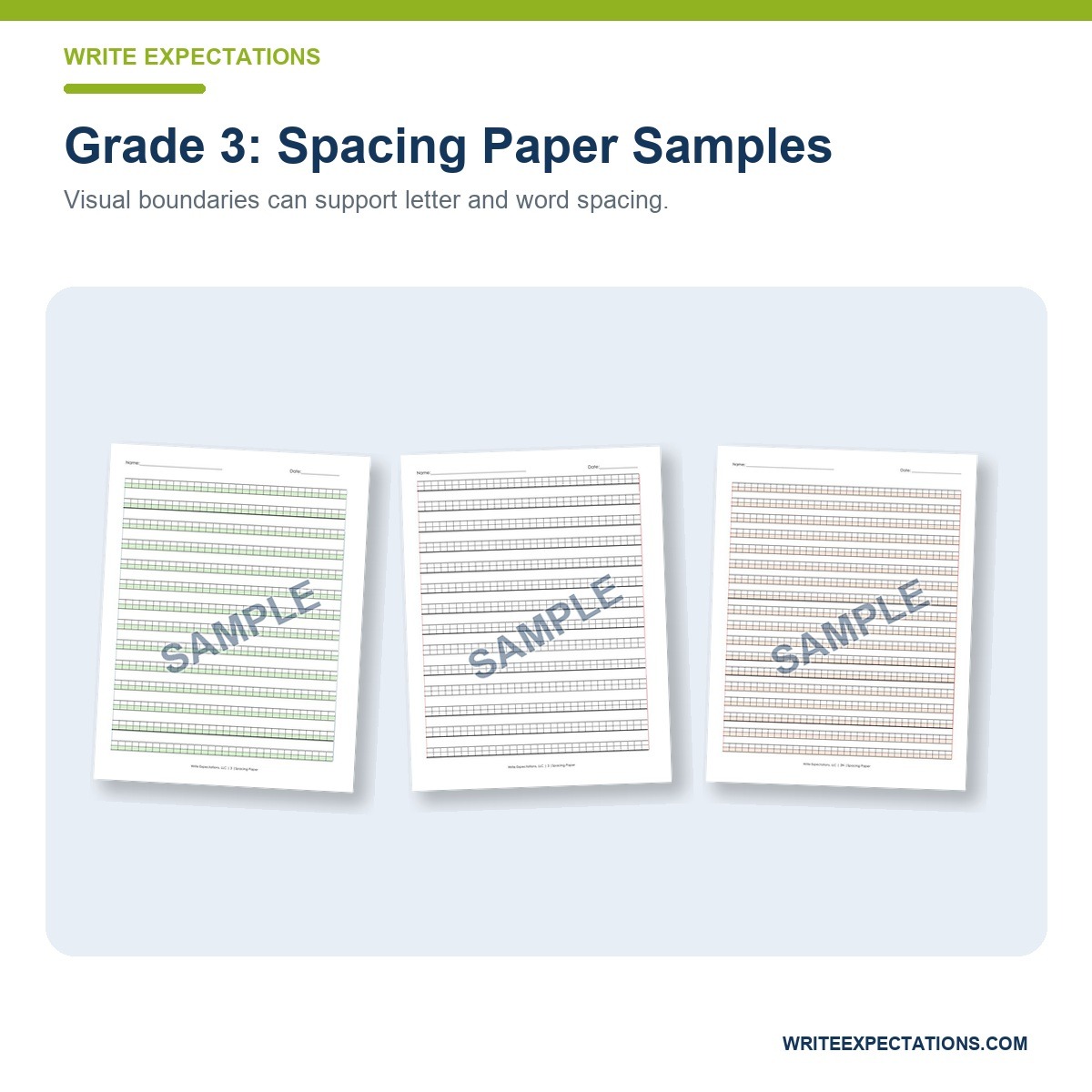 Grade 3 Spacing & Modified Handwriting Paper | Write Expectations - Image 3