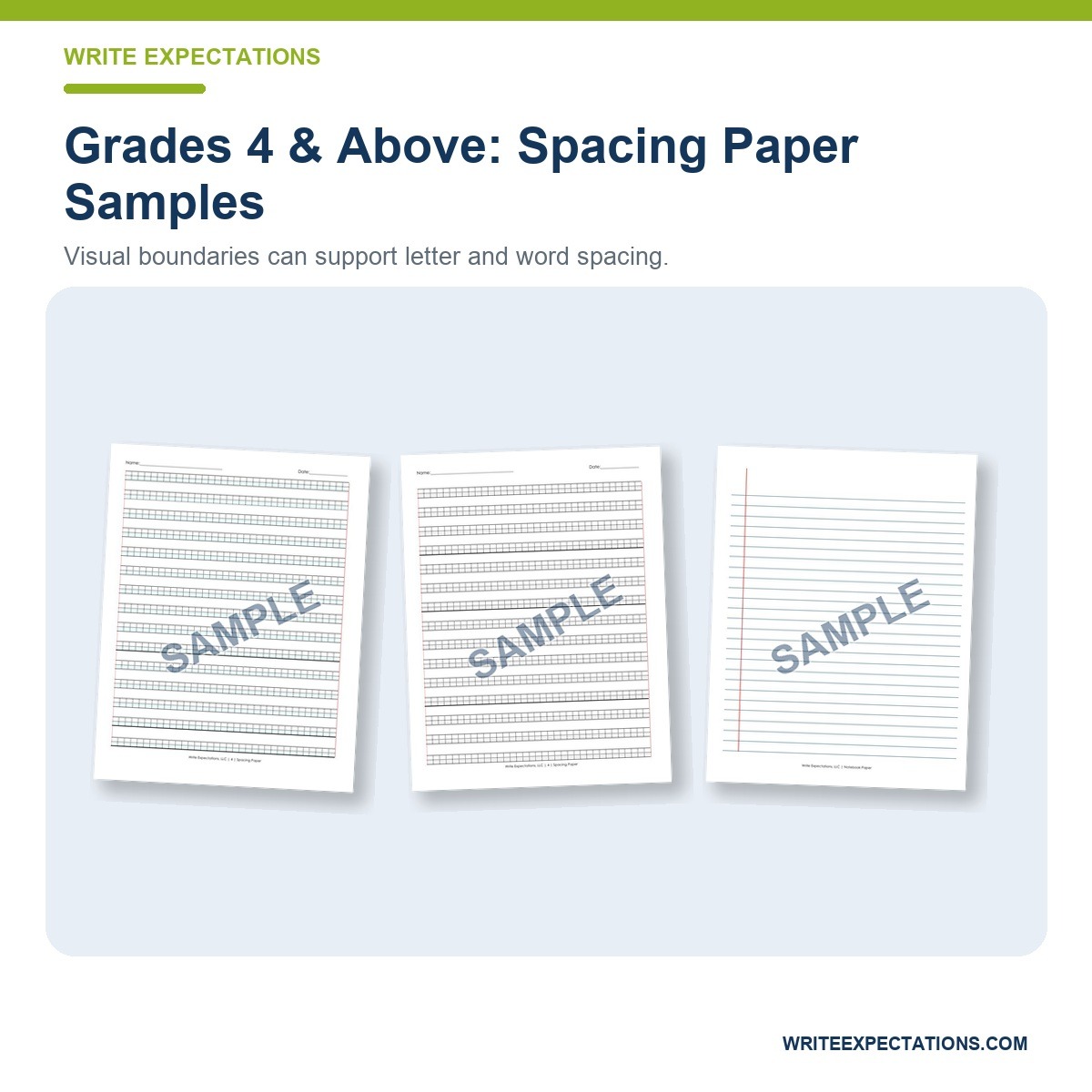 Grades 4+ Spacing & Modified Handwriting Paper | Write Expectations - Image 3