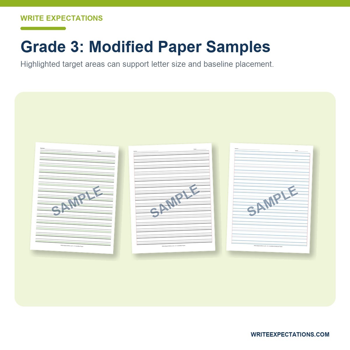 Grade 3 Spacing & Modified Handwriting Paper | Write Expectations - Image 4