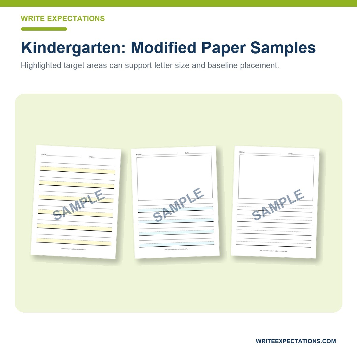 Kindergarten Spacing & Modified Handwriting Paper | Write Expectations - Image 4