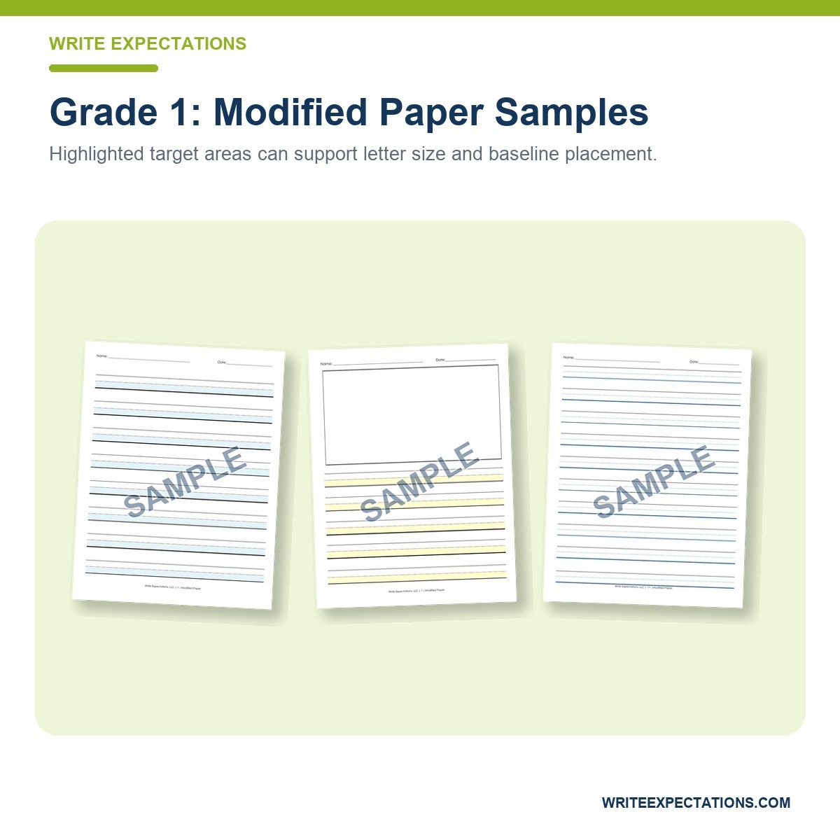 Visual Supports for Handwriting: Grade 1 Spacing & Modified Paper - Image 4