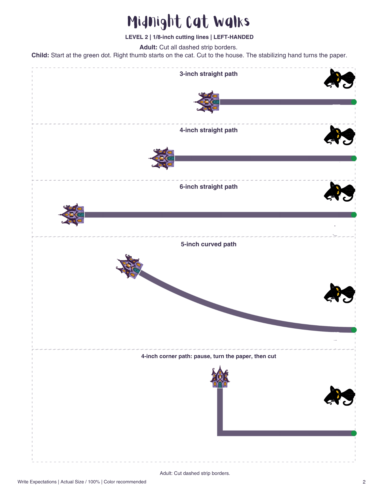 Halloween Scissor Skills Cutting Practice Printable | Left & Right-Handed Fine Motor Packet - Image 5