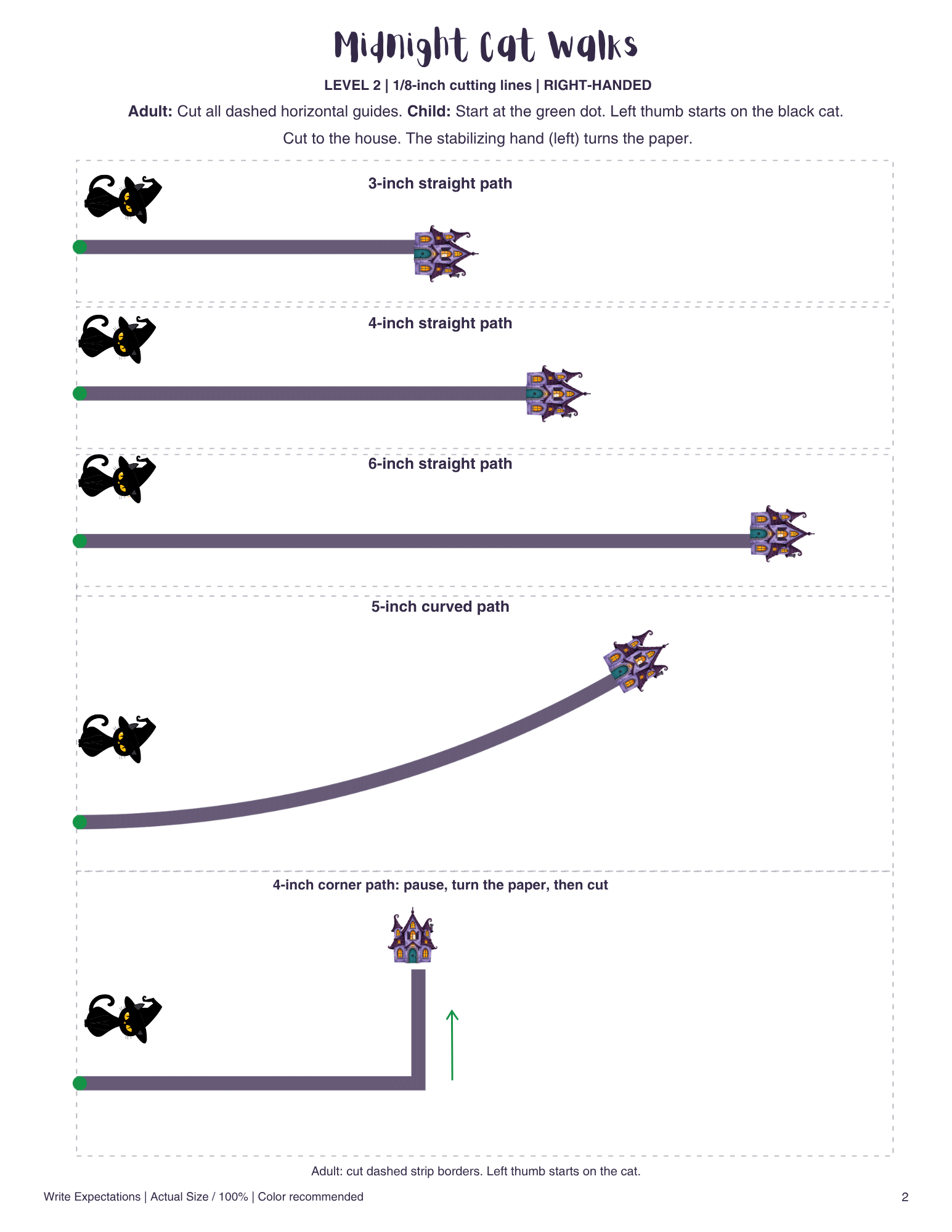 Halloween Scissor Skills Cutting Practice Printable | Left & Right-Handed Fine Motor Packet - Image 6