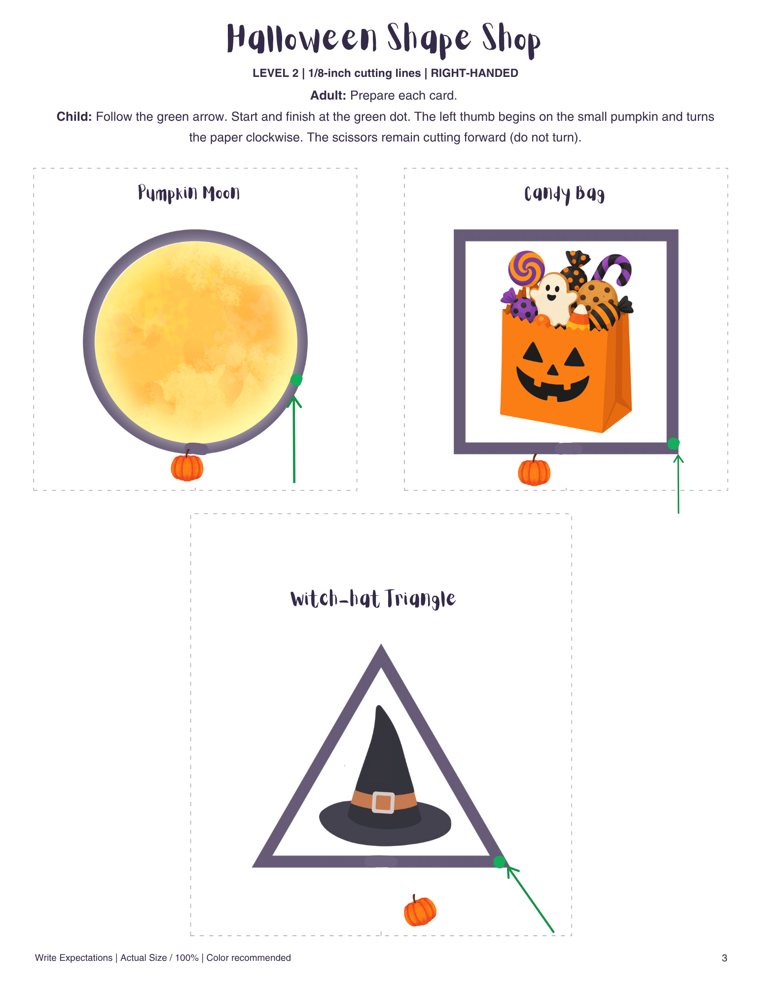 Halloween Scissor Skills Cutting Practice Printable | Left & Right-Handed Fine Motor Packet - Image 7
