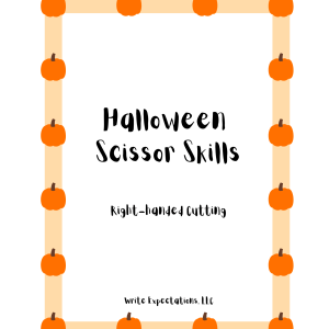 Halloween Scissor Skills Cutting Practice Printable | Left & Right-Handed Fine Motor Packet